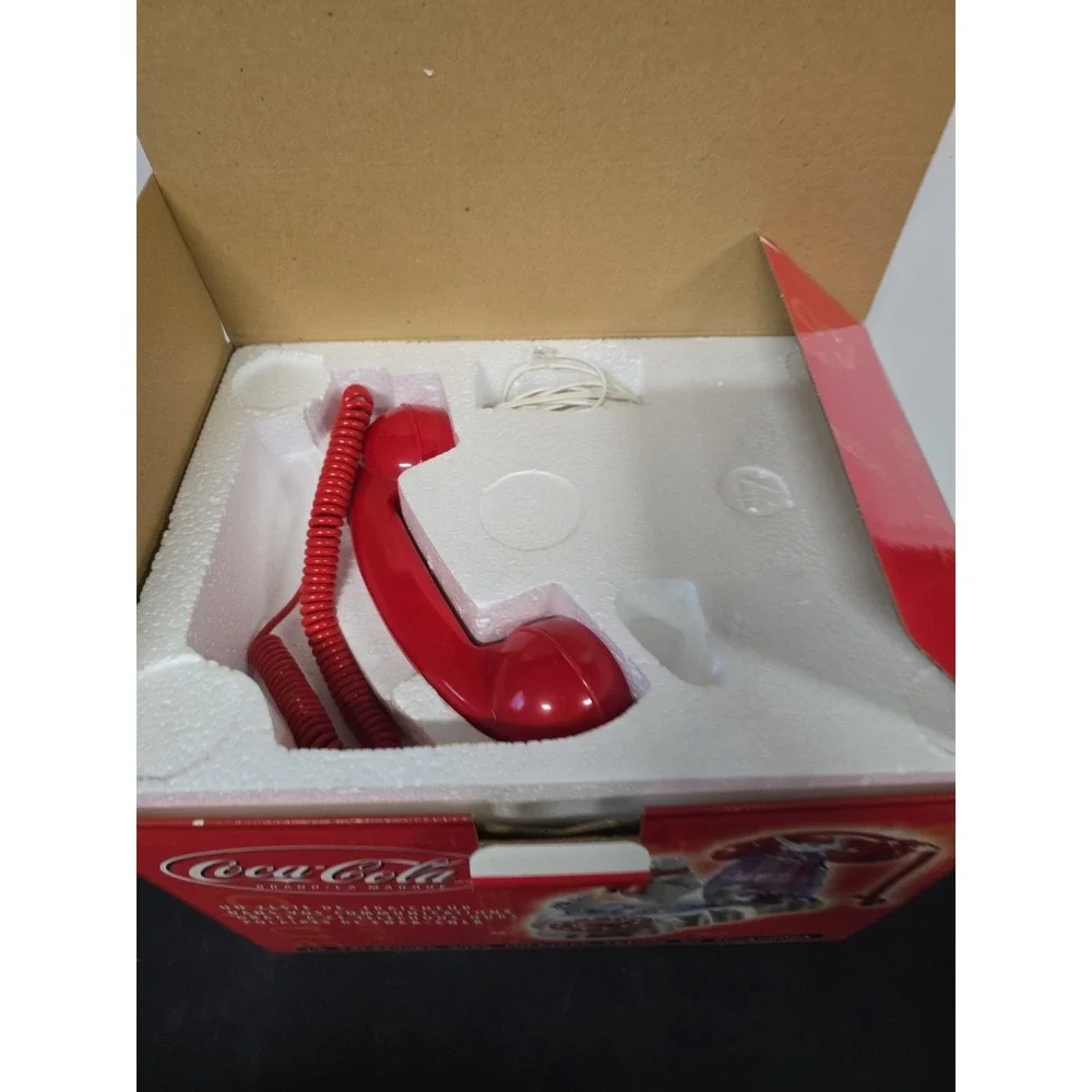 VTG Coca-Cola Animated Polar Bear Landline Phone - Coke Skating Bears